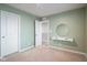 Inviting bedroom featuring modern decor, carpet, a wall mirror, and ample lighting at 13860 N Tiosa Ln, Camby, IN 46113