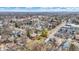 An aerial view of a tree-lined neighborhood showcasing mature trees and homes at 139 S Ritter Ave, Indianapolis, IN 46219