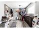 A large walk-in closet is well organized and spacious at 163 Country Wood Dr, Whiteland, IN 46184