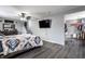 This main bedroom is a relaxing retreat with TV and convenient access to closet at 163 Country Wood Dr, Whiteland, IN 46184
