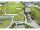 Aerial view of golf course, community, and clubhouse at 16401 Brigham Ln, Westfield, IN 46074