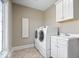 This laundry room has new white appliances and a small sink at 2766 S Honey Creek S Rd, Greenwood, IN 46143