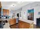 Bright kitchen with stainless steel appliances, island, and lots of counter space at 4318 Ballybay Ln, Indianapolis, IN 46239