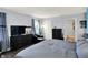 Bedroom featuring a large bed with gray walls at 4318 Ballybay Ln, Indianapolis, IN 46239
