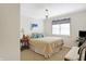 Cozy bedroom featuring a comfortable queen-size bed, soft lighting, and a serene ambiance perfect for relaxation at 5420 W Goeller W Rd, Columbus, IN 47201