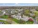 Aerial view showcasing well-maintained homes with mature trees and landscaping at 5762 Overcrest Dr, Indianapolis, IN 46237