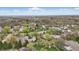 An aerial view of a residential area with houses, trees, and green spaces at 5762 Overcrest Dr, Indianapolis, IN 46237