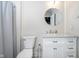 Bright bathroom featuring a toilet and vanity with a marble countertop at 6459 Canak Dr, Avon, IN 46123
