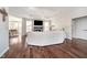 Bright living room features hardwood floors, a fireplace, and an open floor plan at 6459 Canak Dr, Avon, IN 46123