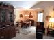 Classic dining room with wooden furniture, chandelier, and carpet for a traditional style at 7682 Micawber Ct, Indianapolis, IN 46256