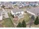 Bird's-eye view of a home, highlighting the backyard patio and surrounding trees at 10264 Normandy Way, Fishers, IN 46040