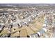 Aerial view of a residential neighborhood with various home styles, streets, and yards at 10373 Cerulean Dr, Noblesville, IN 46060