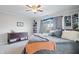 Comfortable main bedroom with a dresser, soft carpet, and natural light from the windows at 10373 Cerulean Dr, Noblesville, IN 46060