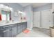 Bathroom features double sinks, modern fixtures, and a large vanity at 1434 Manchester Dr, Danville, IN 46122