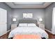 Comfortable bedroom with a bed, side tables with lamps, and stylish decor at 1434 Manchester Dr, Danville, IN 46122