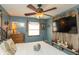 Comfortable bedroom featuring wooden accents, natural light, and a cozy atmosphere at 1780 S Mauxferry Rd, Franklin, IN 46131
