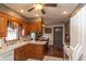 Well-equipped kitchen features a window, and adjacent dining area at 1780 S Mauxferry Rd, Franklin, IN 46131