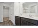 Bathroom featuring a double vanity, and a bright modern design at 1942 Black Oak Dr, Shelbyville, IN 46176