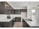 Modern kitchen with stainless steel appliances and a kitchen island at 1951 Black Oak Dr, Shelbyville, IN 46176