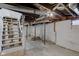 Spacious basement featuring unfinished walls, exposed ductwork, and a concrete floor at 2626 E 18Th St, Indianapolis, IN 46218