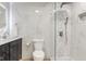 Beautiful bathroom with marble tile and modern shower features at 2626 E 18Th St, Indianapolis, IN 46218