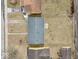 Aerial view of the roof of a single story home and fenced in backyard at 2714 Manlove Ave, Indianapolis, IN 46218