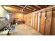 Large garage providing extra storage and workspace with utility hookups ready for equipment at 283 N Brooks St, Columbus, IN 47201
