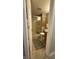 Bathroom featuring a tiled floor, glass-enclosed shower, wood vanity and plenty of natural light at 3766 N Lakeside Dr, Muncie, IN 47304