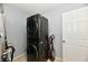 Laundry room equipped with a stackable washer and dryer set, and a shark vacuum at 3873 Crest Point Dr, Noblesville, IN 46062