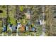 Aerial view of a residential neighborhood with mature trees and green spaces at 7016 Evanston Ave, Indianapolis, IN 46220