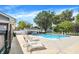 Enjoy the community pool with ample lounge chairs and a cabana, perfect for relaxing on sunny days at 8315 Woodall Dr, Indianapolis, IN 46268