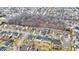 An aerial view of the homes in a quiet, suburban neighborhood during the late fall at 11185 Beardsley Way, Fishers, IN 46038