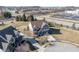 Aerial view of home showing proximity to road and shopping at 12650 Misty Ridge Ct, Fishers, IN 46037