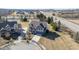 Aerial view of home showing proximity to road and pond at 12650 Misty Ridge Ct, Fishers, IN 46037