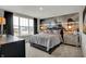 Nicely appointed bedroom with a large window, desk, and modern decor, perfect for a or teenager at 15372 Hurst Rd, Fishers, IN 46040