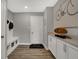 Well-organized mudroom with built-in storage, seating, and stylish decor for a functional entryway at 15372 Hurst Rd, Fishers, IN 46040