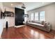 Cozy living room features a fireplace, modern decor, and natural light at 1818 N Cornell Ave, Indianapolis, IN 46202