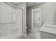 Bright bathroom featuring a standing shower and double vanity at 2061 W 171St St, Westfield, IN 46074