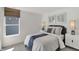 Bright bedroom features neutral walls, plush carpeting, and comfortable furnishings with bedside tables and lamps at 4435 Laughter Ln, Indianapolis, IN 46235