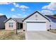 Charming single-story home featuring a brick and vinyl exterior, attached two-car garage, and well-maintained front yard at 4722 Common View Cir, Indianapolis, IN 46220