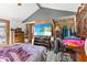 Bedroom featuring a brick wall, TV with an ocean view, and ample natural light at 477 S Restin Rd, Greenwood, IN 46142