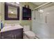 Updated bathroom with glass shower and stylish vanity at 4889 Oakleigh Pkwy, Greenwood, IN 46143