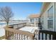 Wood deck with backyard views at 5316 Twin Bridge Blvd, Indianapolis, IN 46239