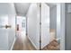 Hallway view to primary bedroom, with bathroom and closet at 5316 Twin Bridge Blvd, Indianapolis, IN 46239