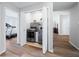 Laundry room with modern washer and dryer at 5316 Twin Bridge Blvd, Indianapolis, IN 46239