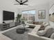 Comfortable living room with large windows, stylish decor, and contemporary furnishings, creating a cozy atmosphere at 5682 Castor Way, Noblesville, IN 46062