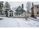 Stylish two-story home with a covered porch and snow-covered front yard in a suburban setting at 5736 Central Ave, Indianapolis, IN 46220
