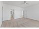 Bedroom showcasing a closet, doorway, and neutral carpet with white walls creating a modern space at 6890 Enclave Dr, McCordsville, IN 46055