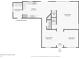 Detailed floor plan of the main floor showcasing the kitchen, living room, and dining room at 10887 Gresham Pl, Noblesville, IN 46060