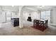 Open-concept living area featuring comfortable seating and ample space for dining at 2091 Creek Bank Dr, Columbus, IN 47201